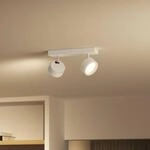 Philips Bracia LED-Deckenspot zweiflammig, wei&szlig;