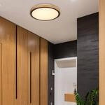 LED-Deckenleuchte Bruno mit Holzrahmen CCT &Oslash; 30 cm