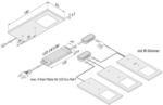LED-Unterbaulampe Eco-Pad F 3x-Set 4.000K alu