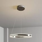 Lucande LED-Pendelleuchte Lyani, &Oslash; 60 cm, chrom, dimmbar