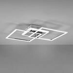 LED-Deckenleuchte Venida, quadratisch, chrom