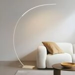 Lindby LED-Bogenstehleuchte Kendra, wei&szlig;, Alu, H&ouml;he 180cm