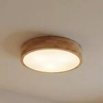 Lindby Deckenlampe Tanju, &Oslash;40 cm, 3-flg., Kautschukholz, E27