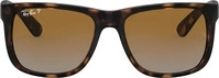 Ray Ban Justin RB4165 865/T5 55 rubber havana / grey gradient brown polarized