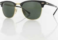 Ray Ban Clubmaster Metal RB3716 187 51 gold top on black / green