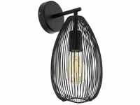 EGLO Leuchten Wandlampe Vintage EGLO CLEVEDON schwarz E27 49143