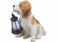GLOBO Lighting Globo SOLAR Solarleuchte Kunststoff Hund Braun, 1xLED 33371