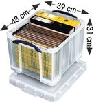 Really Useful Box Ablagebox 35 Liter transparent, 48x31x39 cm