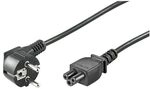goobay Netzkabel Schutzkontakt/Ger&auml;te C5 schwarz 1,8 m schwarz