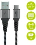 goobay USB-Kabel Adapterkabel USB 2.0 A/USB C 0.5 m schwarz