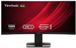 ViewSonic Monitor &raquo;VG3419C &laquo; 86,0 cm / 33,9 '' schwarz, 80.9x44.4x27 cm