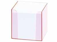 Zettelbox »Luxbox« pink, folia, 9.5x9.5x9.5 cm