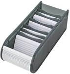 Wedo Karteibox A8 500 gef&uuml;llt grau, 9.2x7.3x21.7 cm