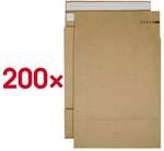 BONG 200er-Pack Faltentaschen &raquo;e-Green&laquo; ca. DIN C3 ohne Fenster 12 cm Falte braun,