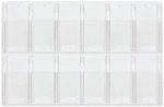 helit Wand-Prospekthalter &raquo;the clearly&laquo; 12 x DIN Lang transparent, 76.6x52x5.1 cm