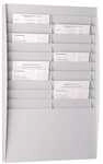 Paperflow Wand–Prospekthalter 20 F&auml;cher &raquo;A4&laquo; grau, 54.4x86.5x1 cm