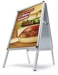 Showdown Displays Kundenstopper A2 Rundecken Innenbereich silber silber,