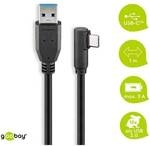 goobay USB-Kabel Adapterkabel USB C/USB 3.0 A 1.0 m schwarz