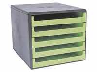 Schubladenbox mit schwarzer Hülle grün, M und M, 28.5x26.5x35.7 cm