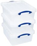 Really Useful Box Aufbewahrungsbox 3 St&uuml;ck 23.5 L transparent, 50x19.5x39.5 cm