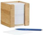relaxdays Zettelbox Bambus braun, 10.5x10.5x10.5 cm