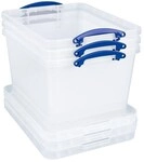 Really Useful Box Aufbewahrungsbox 3 St&uuml;ck 40 L transparent, 50x31.5x39.5 cm