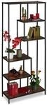 relaxdays Regal im Industrial Style 186 x 78 x 33 cm dunkelbraun braun