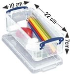 Really Useful Box Ablagebox 0,9 Liter transparent, 22x7x10 cm