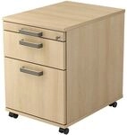HAMMERBACHER Rollcontainer &raquo;R-Line&laquo; mit H&auml;ngeregistratur braun, 42.8x59x58 cm