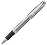 Parker Patronenf&uuml;ller &raquo;URBAN Metro Metallic / Muted Black&laquo; M (mittel) silber