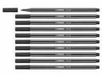 10er-Pack Faserschreiber »Pen 68« schwarz schwarz, Stabilo