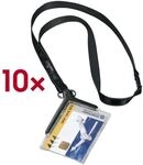 Durable 10er-Pack Ausweishalter mit Lanyard