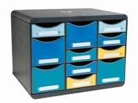 Schubladenbox Bee Blue »Multi Store» 11 Schübe mehrfarbig, EXACOMPTA, 35.5x27.1x27