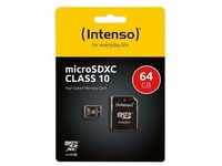 microSDXC-Speicherkarte »Intenso Class10 64GB«, Intenso, 1.1x1.5x0.1 cm
