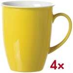 Ritzenhoff & Breker 4-teiliges Kaffeebecher-Set &raquo;Doppio&laquo; gelb, 8x10x8 cm