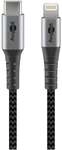 goobay Adapterkabel Lightning/USB C 0.5 m grau