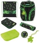 Herlitz Schulranzen-Set &raquo;SoftLight GREENline Explorer&laquo; Tiere Polyester gr&uuml;n /