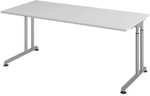 HAMMERBACHER Schreibtisch &raquo;Z-Line&laquo; 180 cm Gestell silberfarben grau, 180x82x80 cm