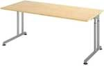 HAMMERBACHER Schreibtisch &raquo;Z-Line&laquo; 180 cm Gestell silberfarben silber, 180x82x80 cm