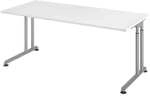 HAMMERBACHER Schreibtisch &raquo;Z-Line&laquo; 180 cm Gestell silberfarben wei&szlig;, 180x82x80 cm