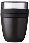 MEPAL Speisebeh&auml;lter &raquo;Lunchpot Ellipse&laquo; 0,5 L + 0,2 L schwarz, 10.7x15.1x10.7 cm