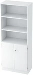 HAMMERBACHER Regalschrank &raquo;R-Line&laquo; 80 cm breit 5 OH 2 T&uuml;ren unten wei&szlig;,