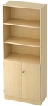 HAMMERBACHER Regalschrank &raquo;R-Line&laquo; 80 cm breit 5 OH 2 T&uuml;ren unten braun,