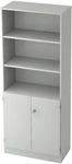 HAMMERBACHER Regalschrank &raquo;R-Line&laquo; 80 cm breit 5 OH 2 T&uuml;ren unten grau,