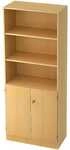 HAMMERBACHER Regalschrank &raquo;R-Line&laquo; 80 cm breit 5 OH 2 T&uuml;ren unten braun,