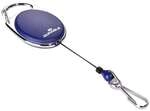 Durable Ausweishalter &raquo;Jojo Style&laquo; mit Federhaken blau, 5.6 cm