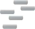 Durable 5er-Pack Zettelclip &raquo;Durafix&reg; Clip&laquo; 60 mm silber, 6x1.7x0.4 cm