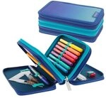 Herlitz Sch&uuml;leretui &raquo;Dip Dye&laquo; blau/t&uuml;rkis 3 F&auml;cher blau, 19.3x11.5x7 cm