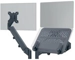 Leitz Bildschirm-Schwenkarm &raquo;Ergo&laquo; f&uuml;r 1 Monitor und 1 Laptop grau
