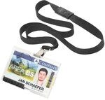 Durable Kartenhalter mit Textilband &raquo;Pushbox MONO&laquo; transparent